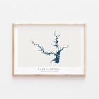 lake hartwell georgia map poster – minimalist lake wall art - image 2