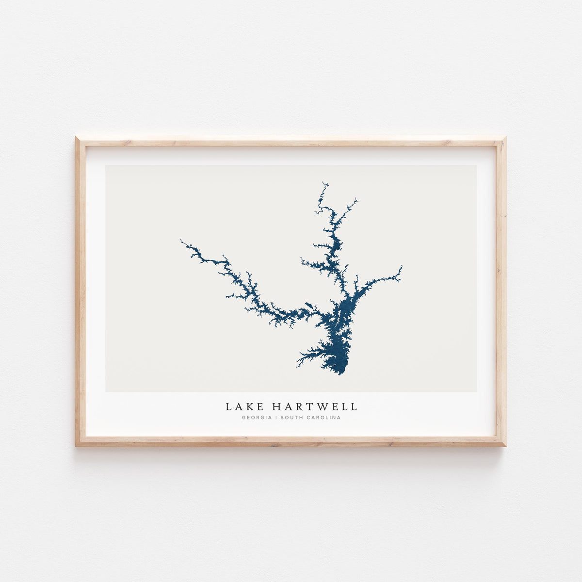 lake hartwell georgia map poster – minimalist lake wall art - image 2