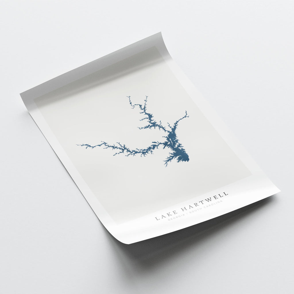 lake hartwell georgia map poster – minimalist lake wall art - image 6