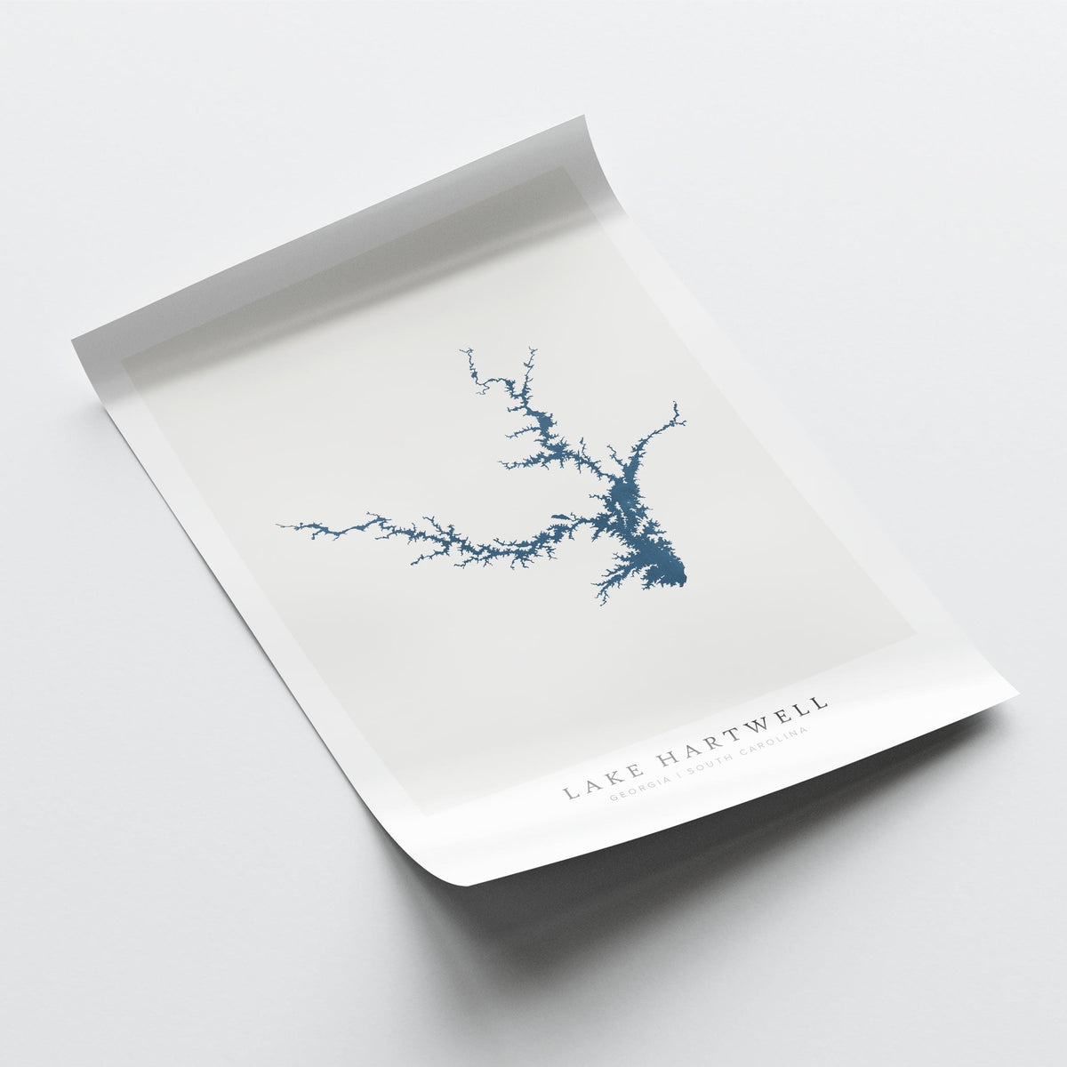 lake hartwell georgia map poster – minimalist lake wall art - image 6