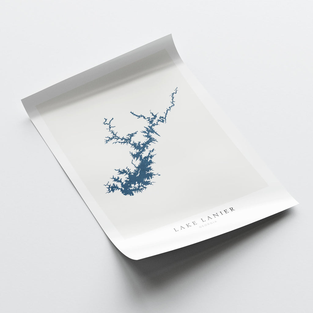 lake lanier georgia map poster – minimalist lake wall art - image 6