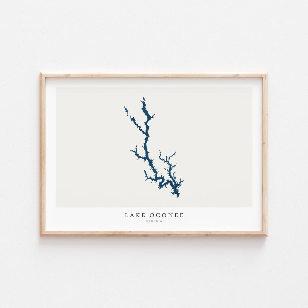 lake oconee georgia map poster – minimalist lake wall art - image 2