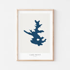 lake petit georgia map poster – minimalist lake wall art - image 1