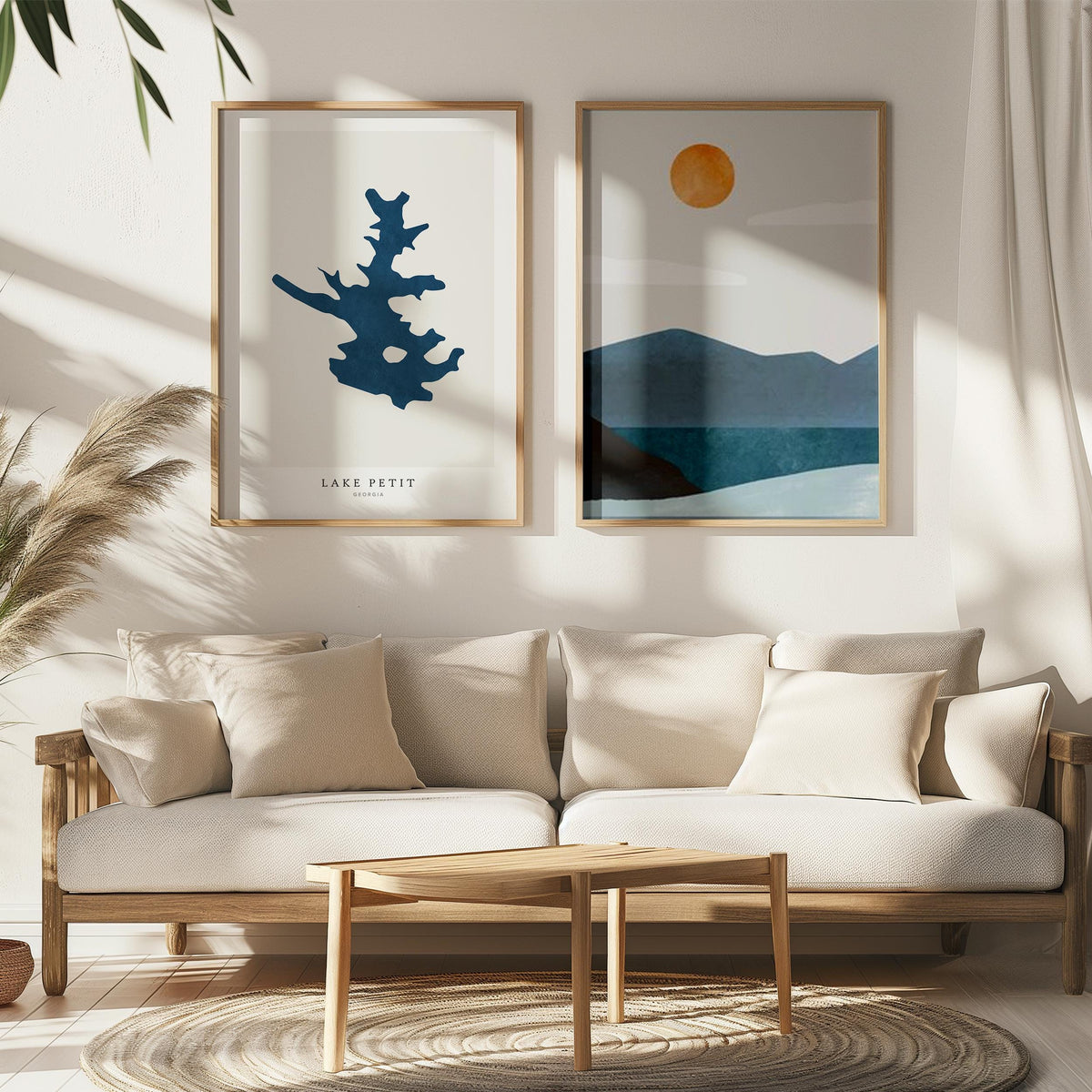 lake petit georgia map poster – minimalist lake wall art - image 7