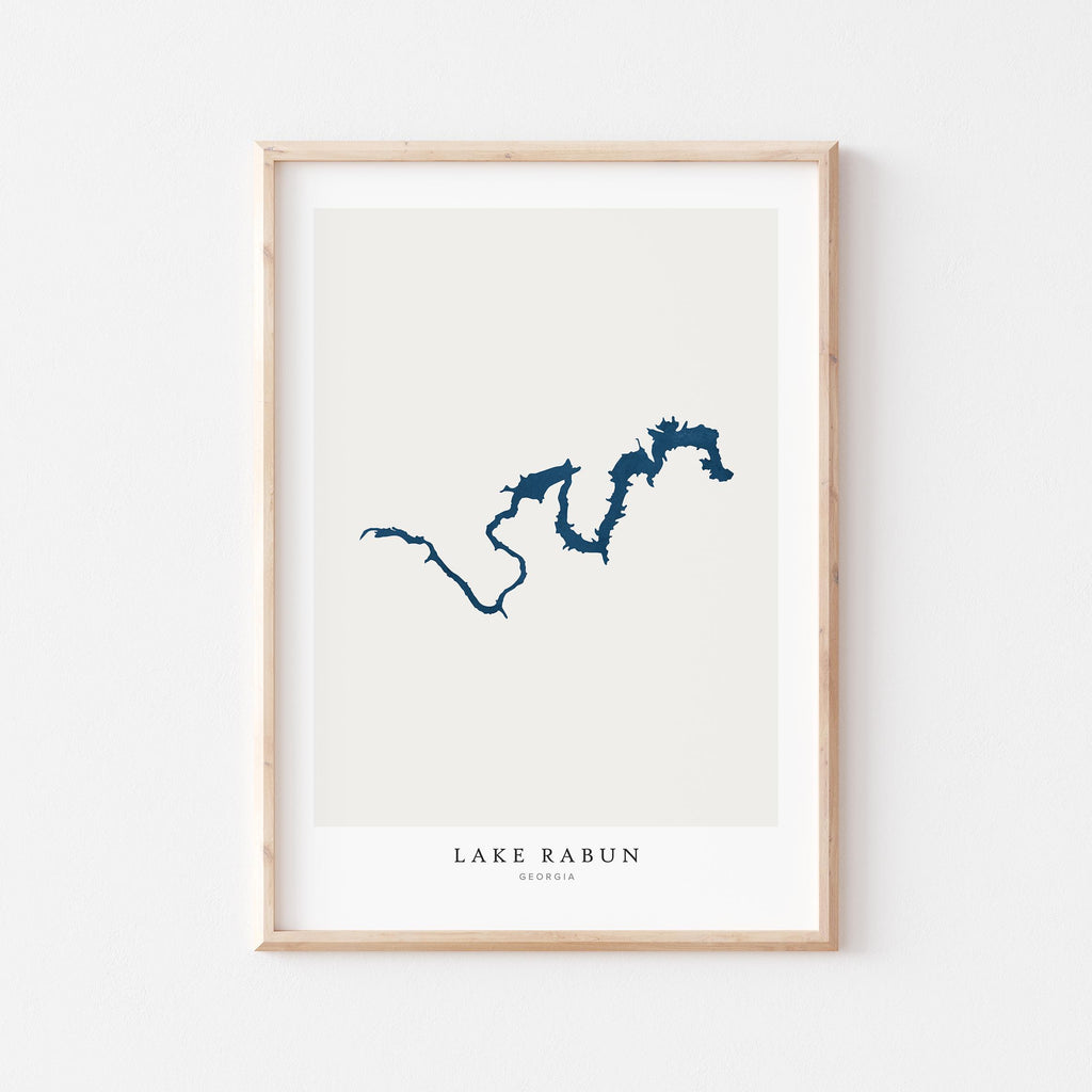lake rabun georgia map poster – minimalist lake wall art - image 2