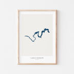 lake rabun georgia map poster – minimalist lake wall art - image 2