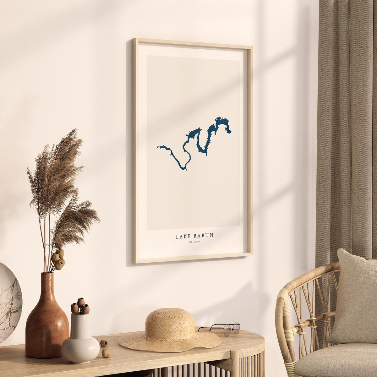 lake rabun georgia map poster – minimalist lake wall art - image 3