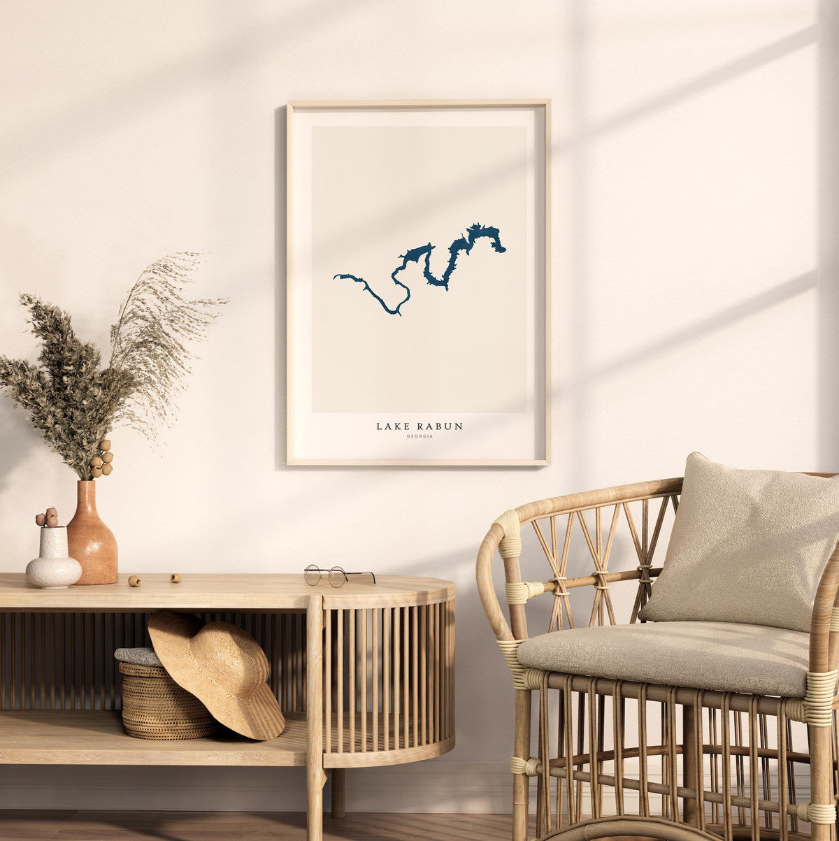 lake rabun georgia map poster – minimalist lake wall art - image 5