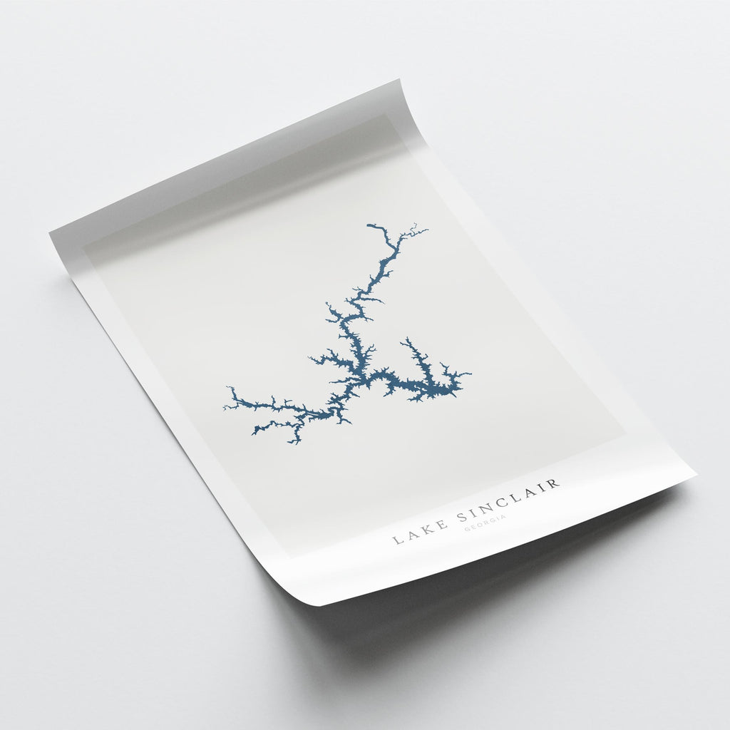 lake sinclair georgia map poster – minimalist lake wall art - image 6