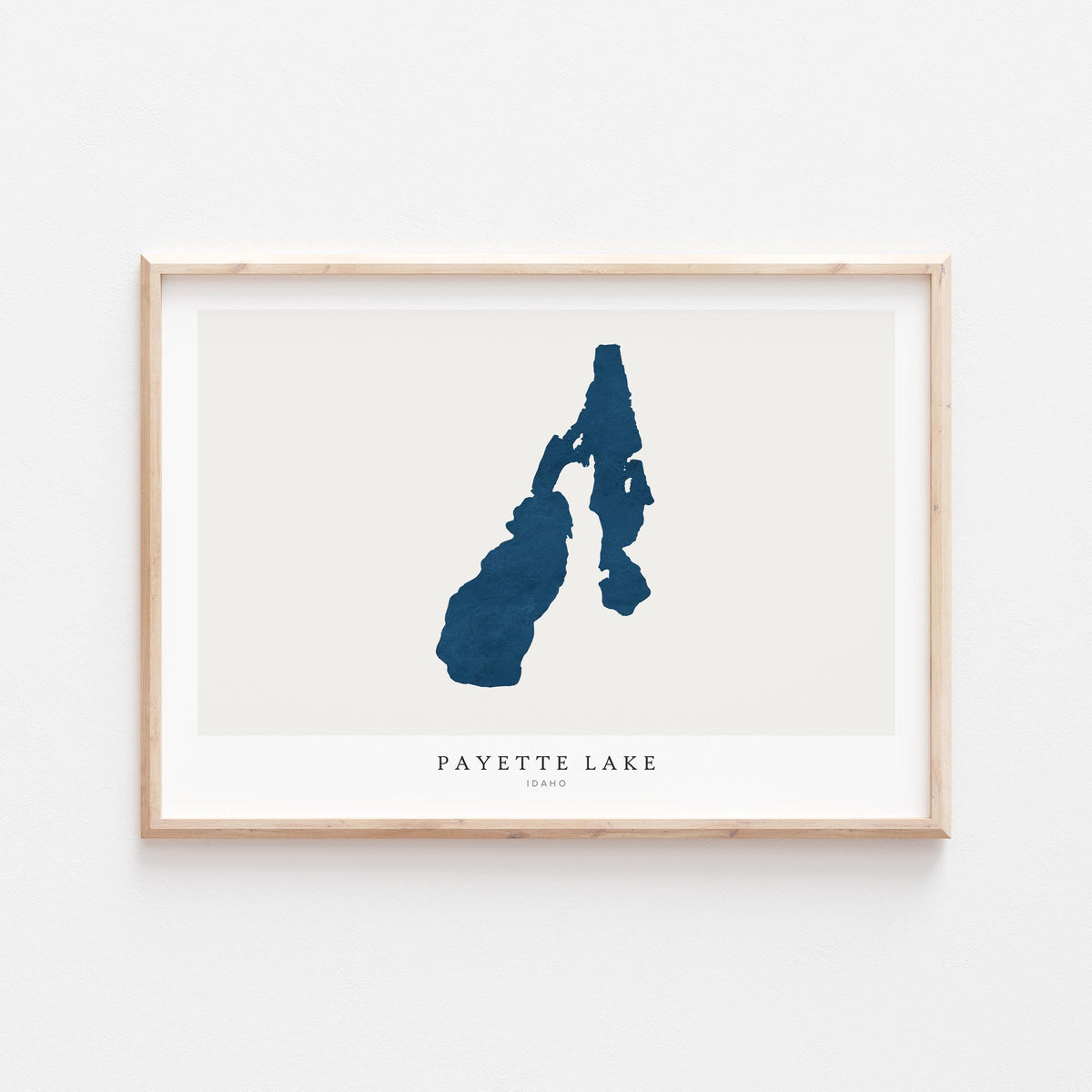 payette lake idaho map poster – minimalist lake wall art - image 2