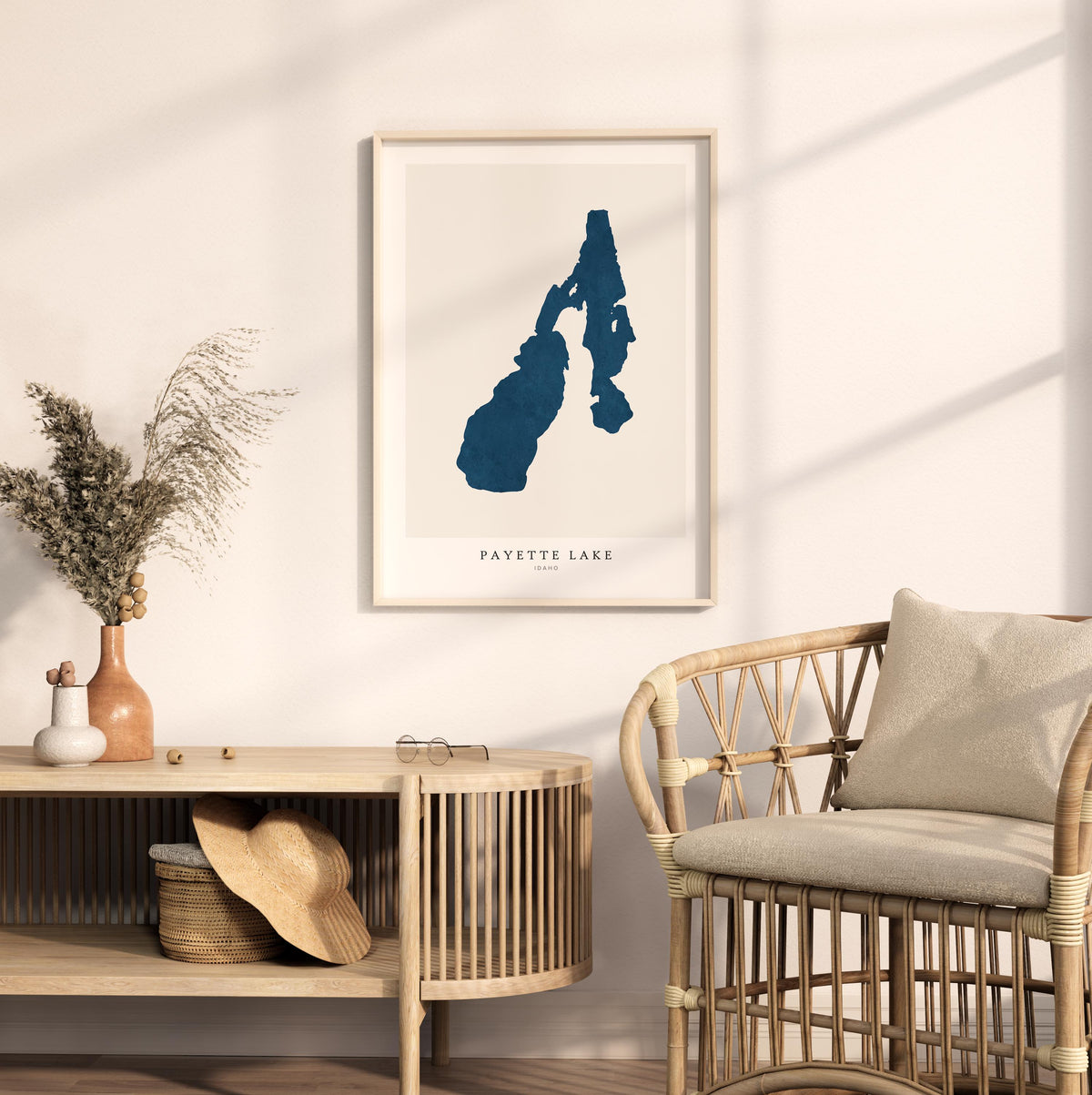payette lake idaho map poster – minimalist lake wall art - image 5