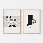 rhode island map and typography wall art set - image 5