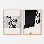 rhode island map and typography wall art set - image 3