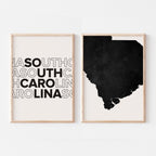south carolina map and typography wall art set - image 3