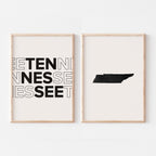 tennessee map and typography wall art set - image 5