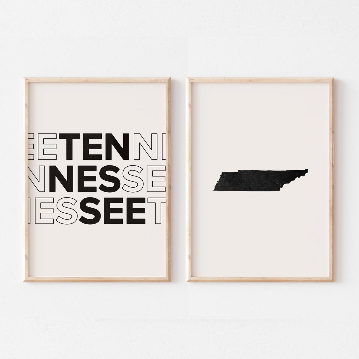 tennessee map and typography wall art set - image 5