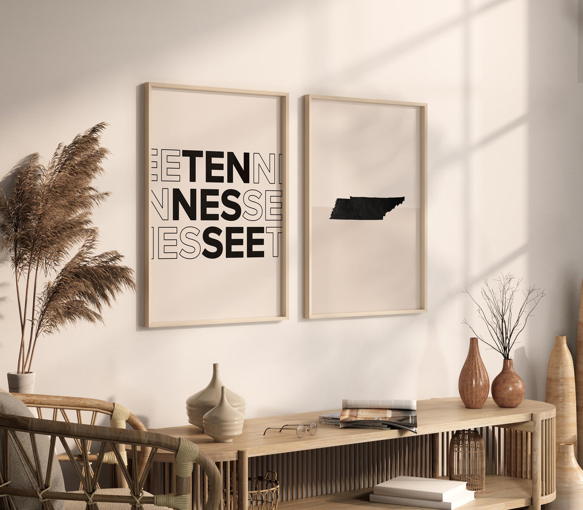 tennessee map and typography wall art set - image 2