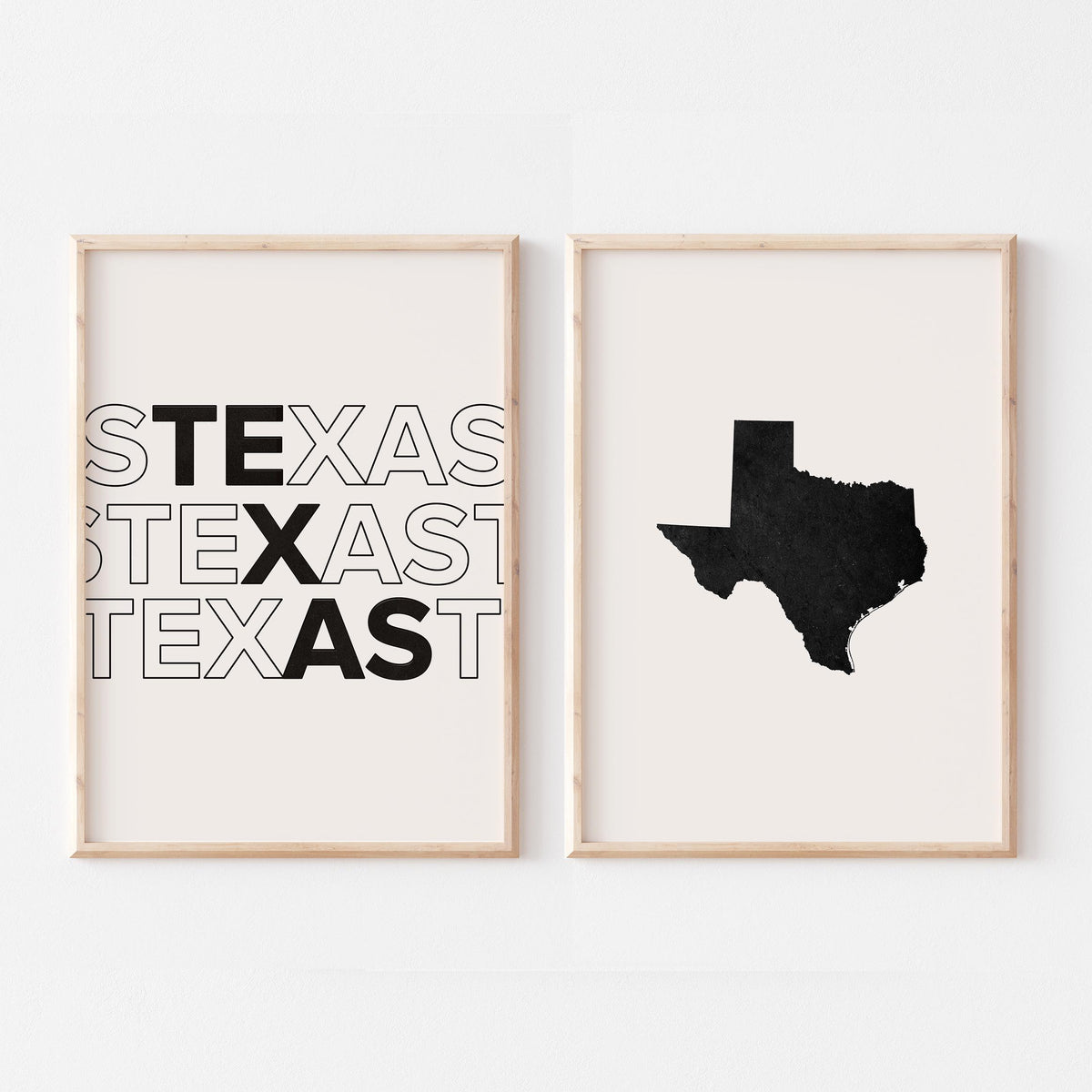 texas map and typography wall art set - image 5