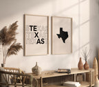texas map and typography wall art set - image 2