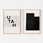 utah map and typography wall art set - image 3