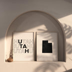 utah map and typography wall art set - image 6