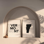 vermont map and typography wall art set - image 6