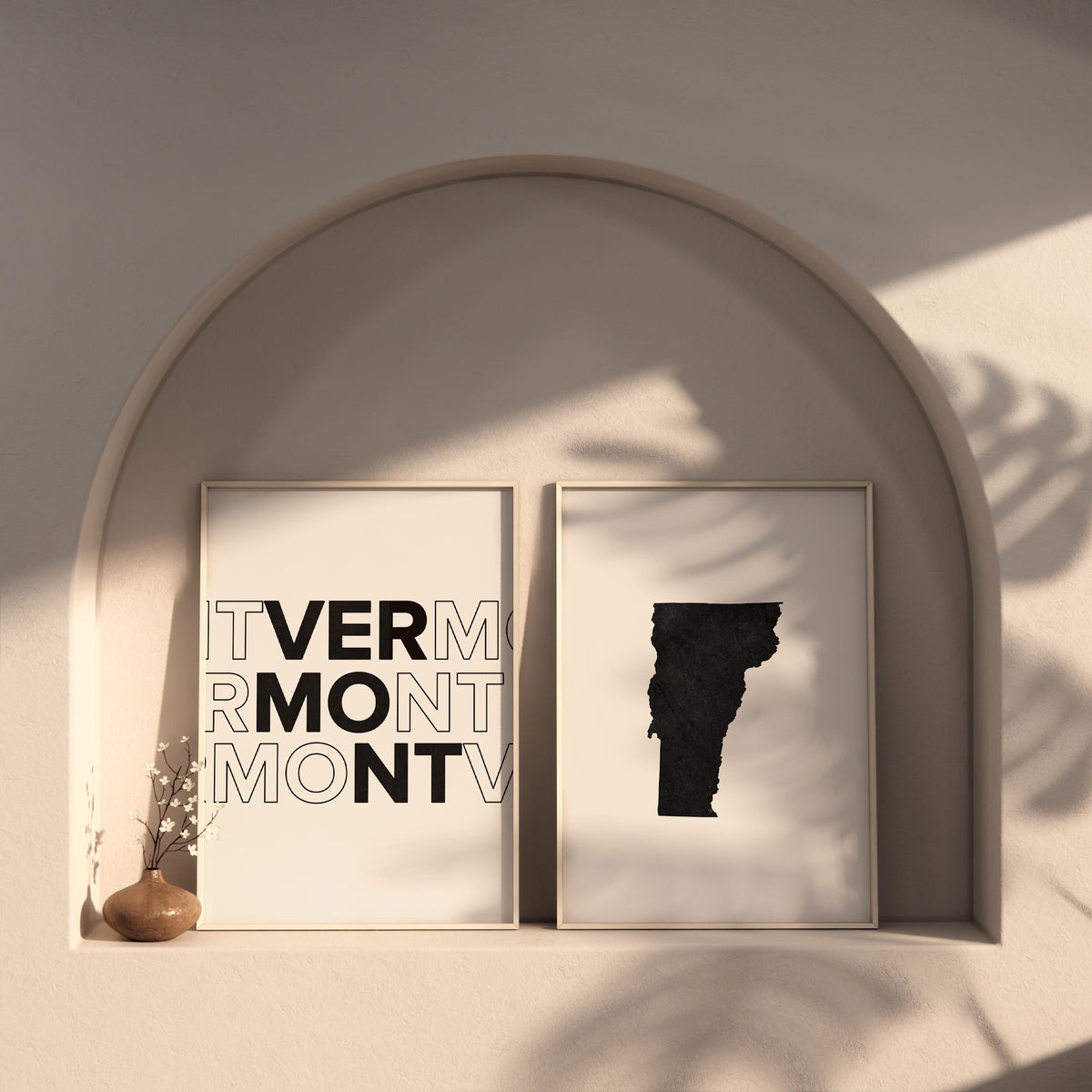 vermont map and typography wall art set - image 6