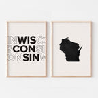 wisconsin map and typography wall art set - image 5