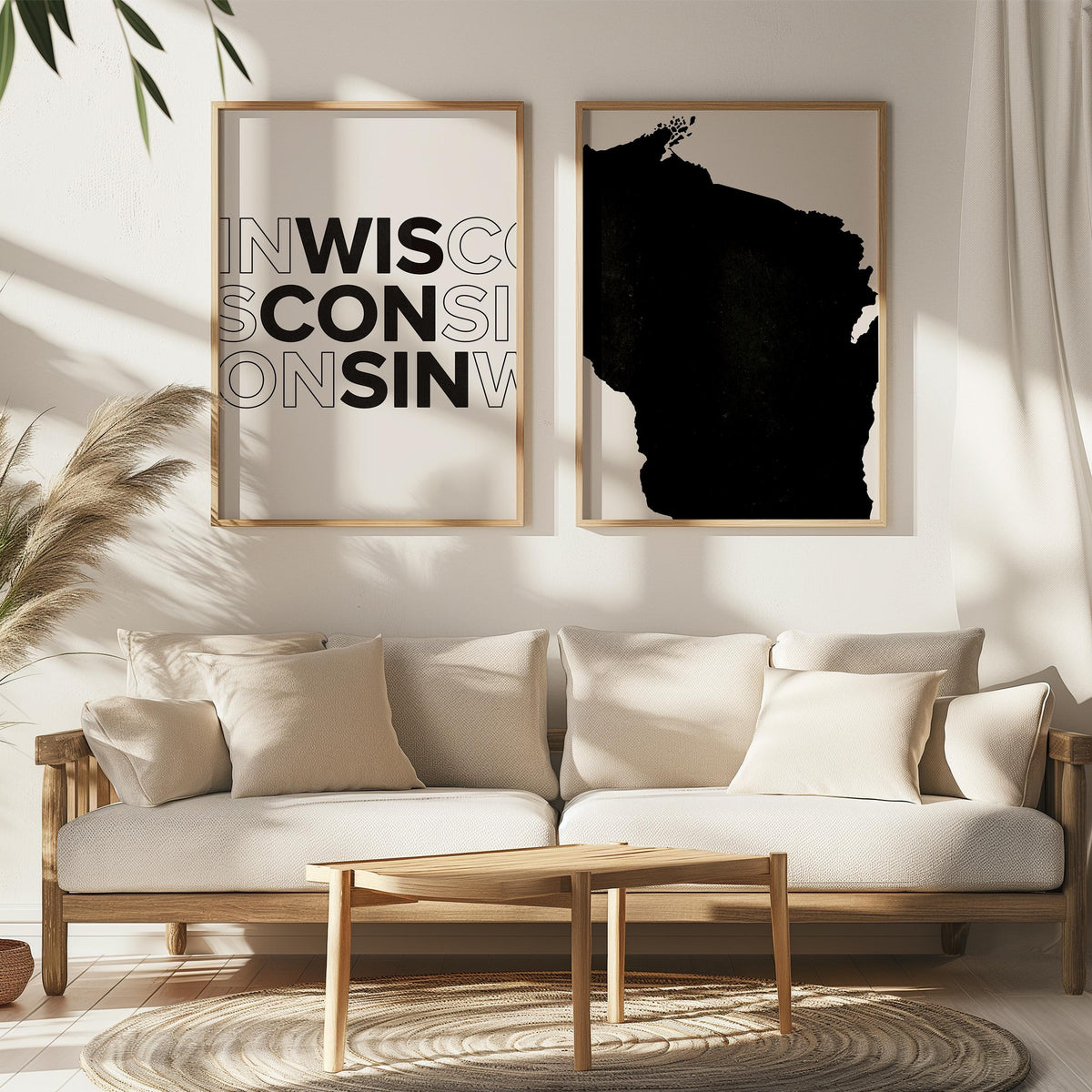 wisconsin map and typography wall art set - image 4