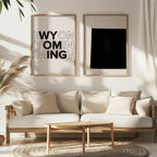 wyoming map and typography wall art set - image 4