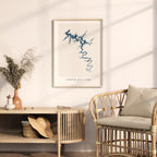 center hill lake tennessee map poster – minimalist lake wall art - image 5