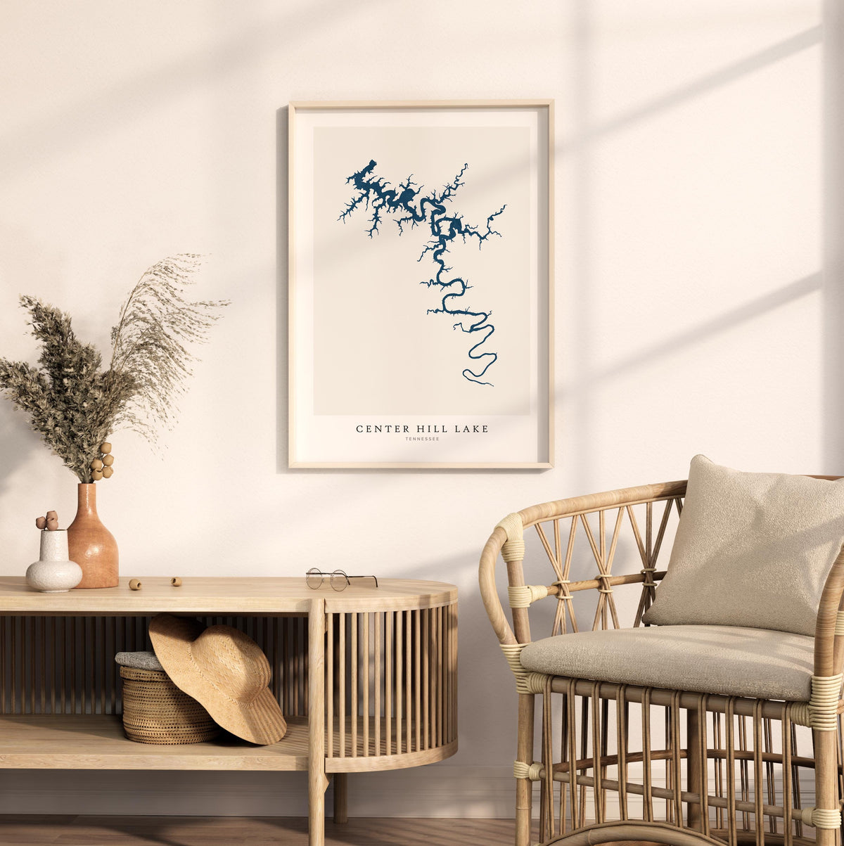 center hill lake tennessee map poster – minimalist lake wall art - image 5