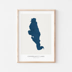 conneaut lake pennsylvania map poster – minimalist lake wall art - image 1