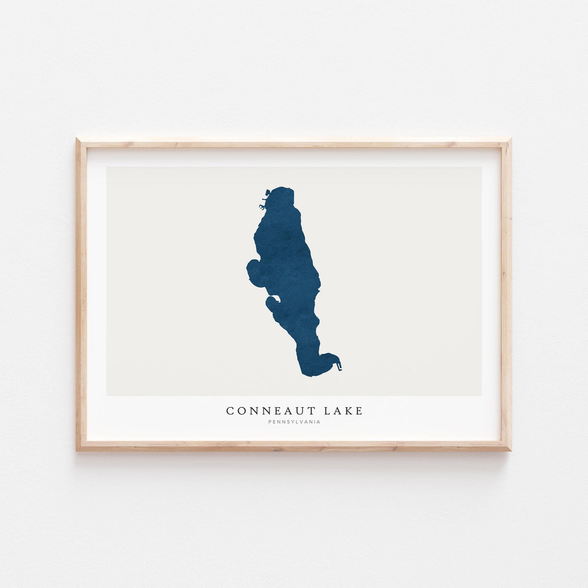 conneaut lake pennsylvania map poster – minimalist lake wall art - image 2