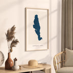 conneaut lake pennsylvania map poster – minimalist lake wall art - image 3