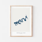 douglas lake tennessee map poster – minimalist lake wall art - image 2
