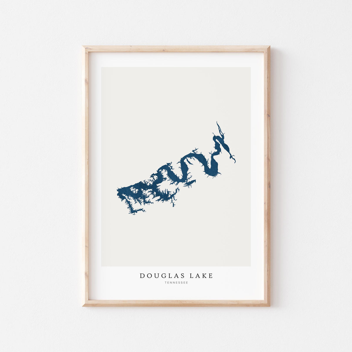 douglas lake tennessee map poster – minimalist lake wall art - image 2