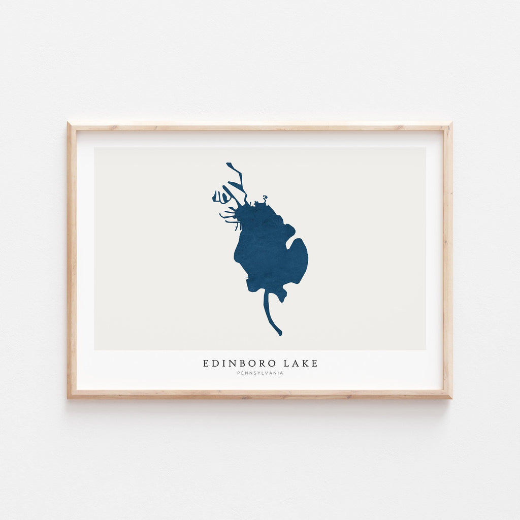 edinboro lake pennsylvania map poster – minimalist lake wall art - image 2