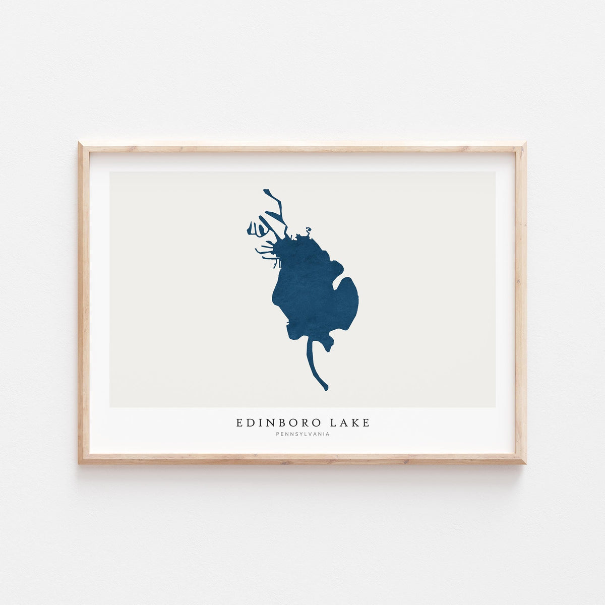 edinboro lake pennsylvania map poster – minimalist lake wall art - image 2