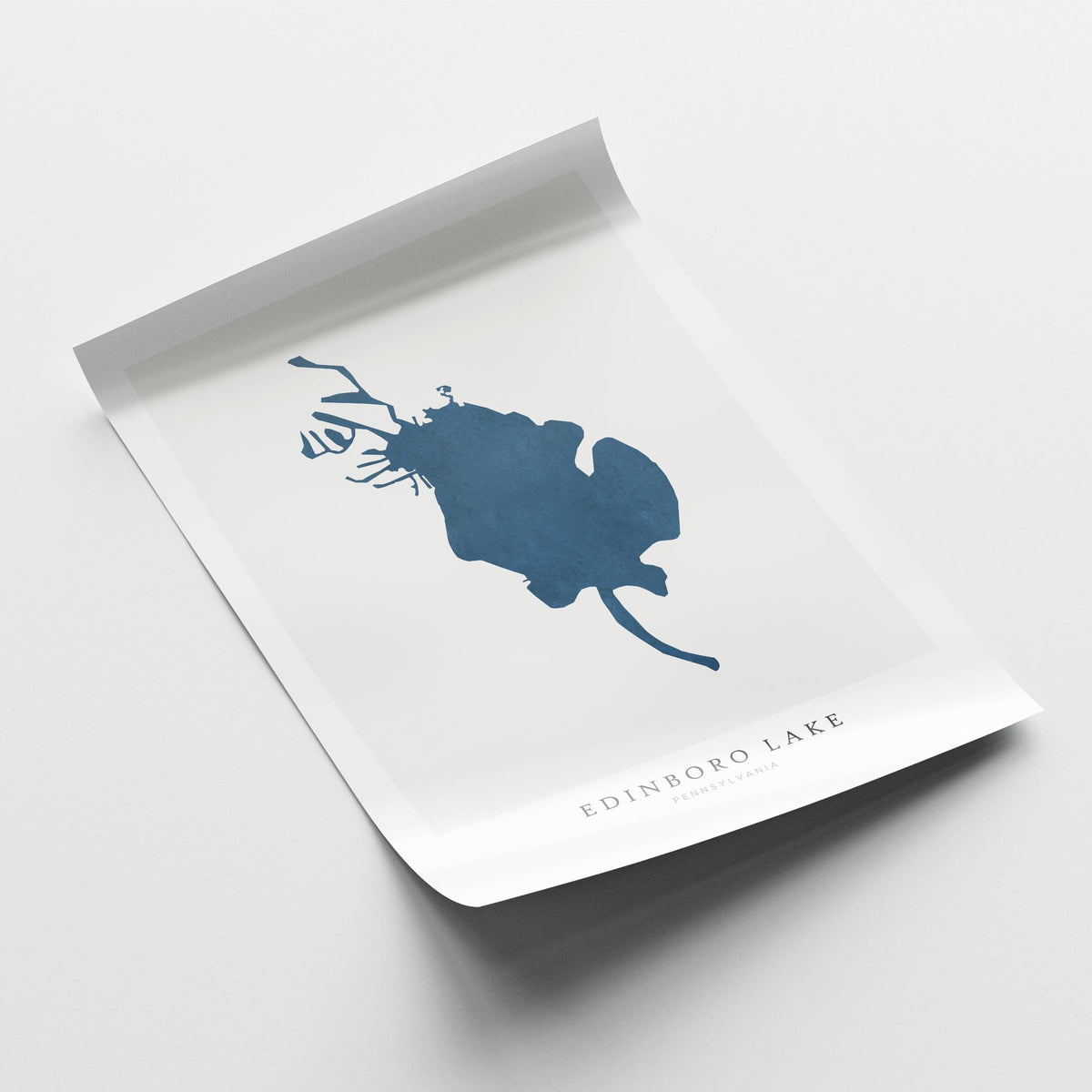 edinboro lake pennsylvania map poster – minimalist lake wall art - image 6