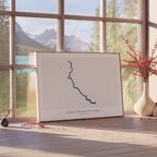 lake francis case south dakota map poster – minimalist lake wall art - image 4