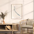 lake francis case south dakota map poster – minimalist lake wall art - image 5