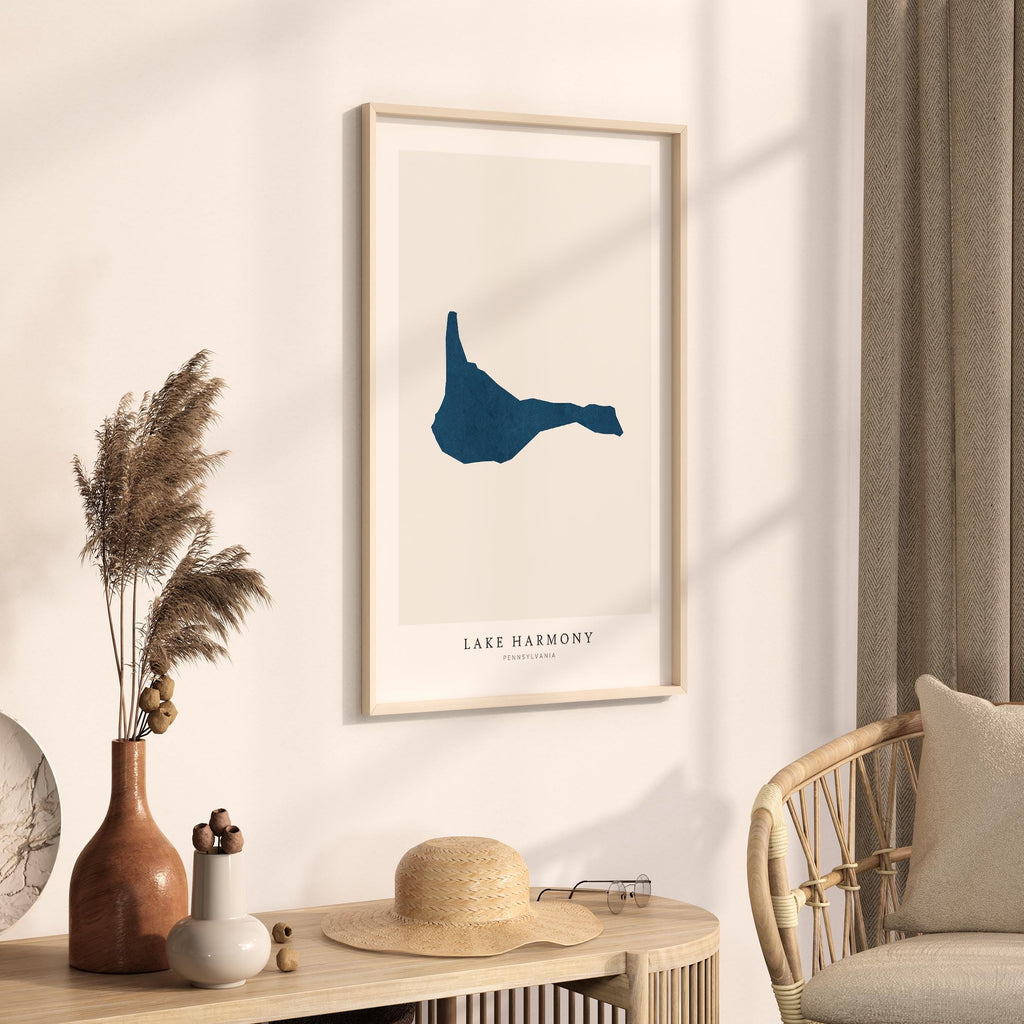 lake harmony pennsylvania map poster – minimalist lake wall art - image 3