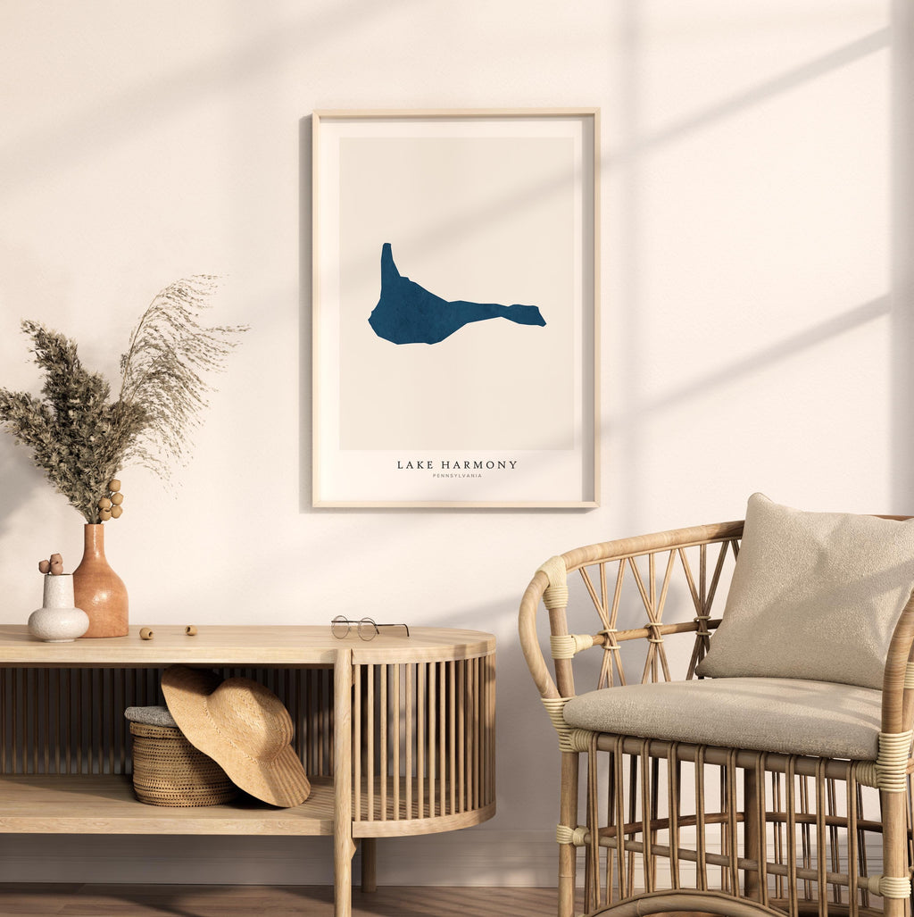 lake harmony pennsylvania map poster – minimalist lake wall art - image 5