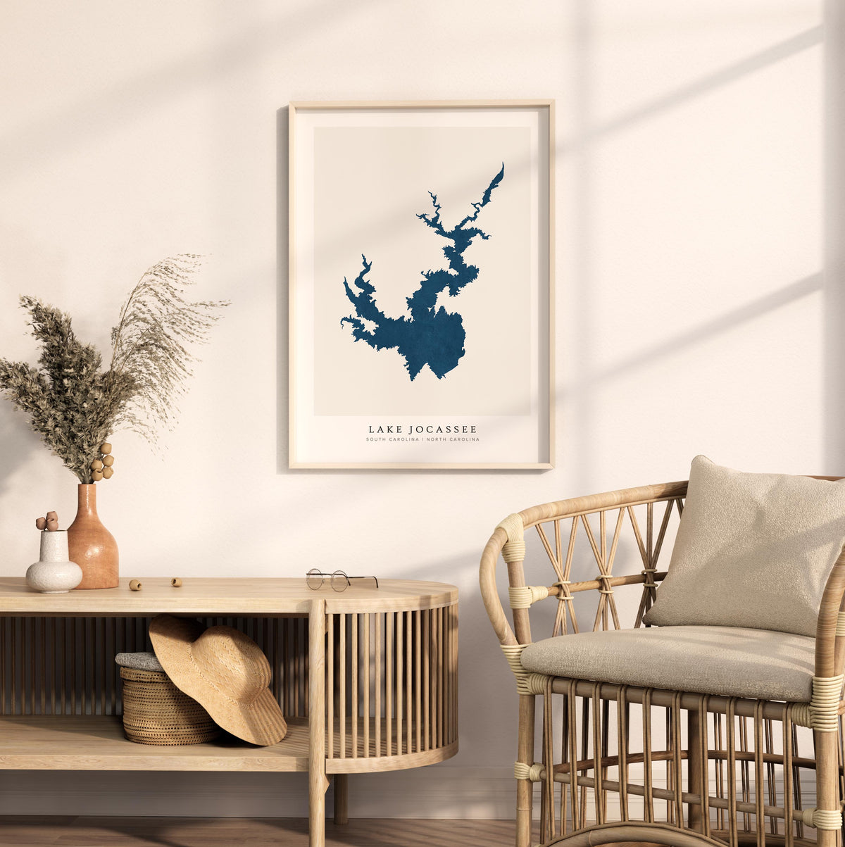 lake jocasee south carolina map poster – minimalist lake wall art - image 5