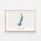 lake keowee south carolina map poster – minimalist lake wall art - image 2