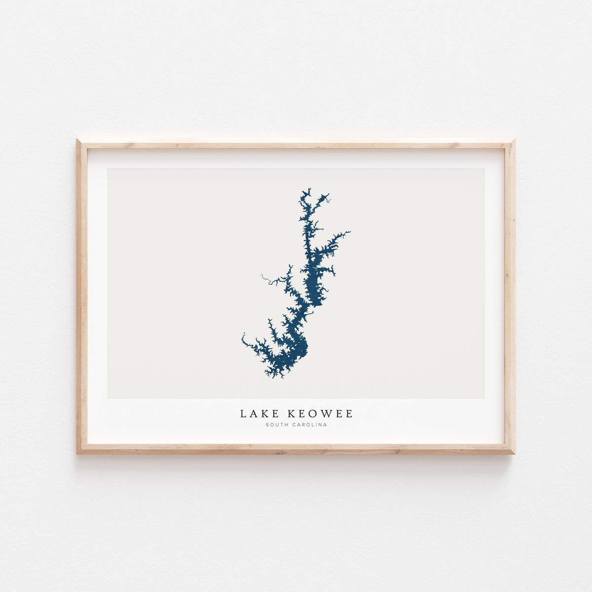 lake keowee south carolina map poster – minimalist lake wall art - image 2