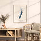 lake keowee south carolina map poster – minimalist lake wall art - image 5