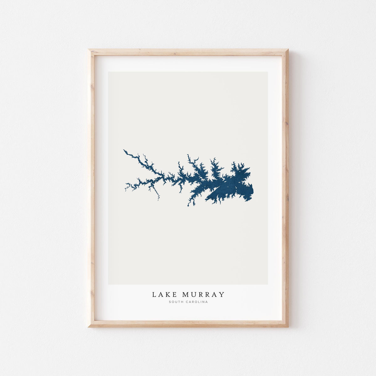 lake murray south carolina map poster – minimalist lake wall art - image 2