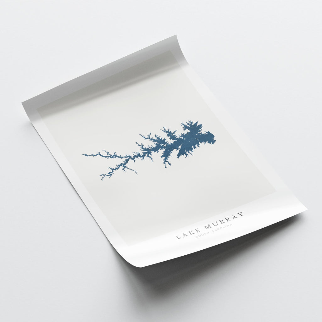 lake murray south carolina map poster – minimalist lake wall art - image 6